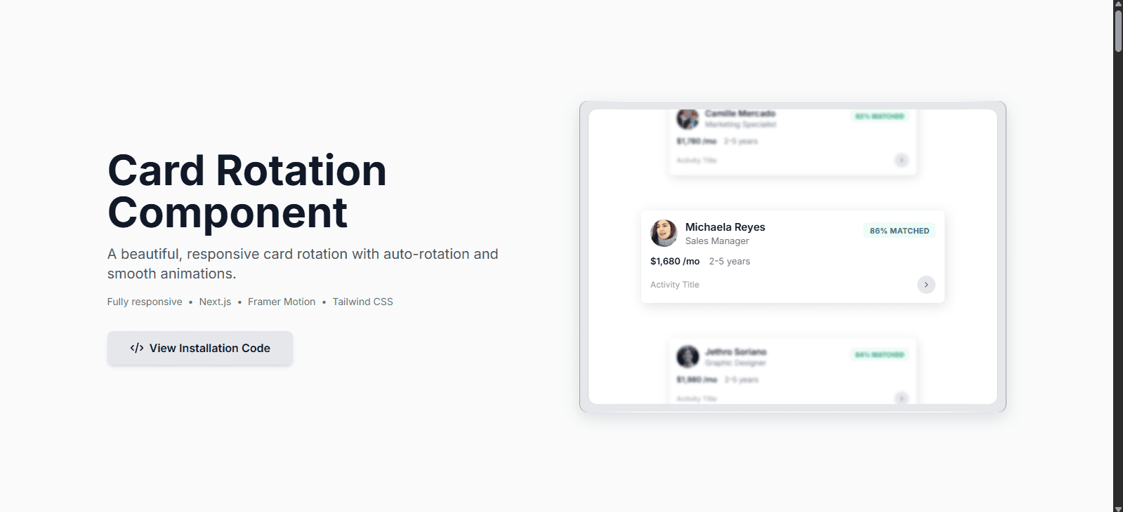 Card Rotation preview